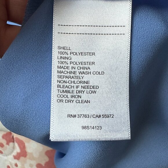 NWOT Laundry by Shelli Segal Women Ruffle Elastic Waist Blue Dress - Size 6 - Picture 11 of 11